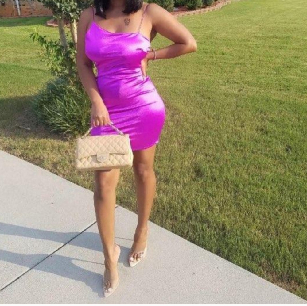 Women fashion nova satin mini dress size small